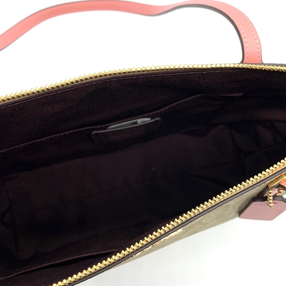 Coach Zip Top Tote In Signature Canvas - Picture 9 of 9